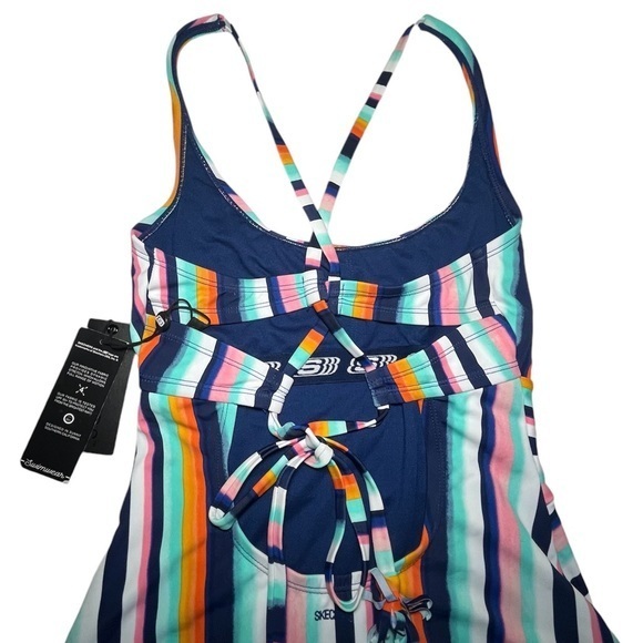 Skechers‎ Striped one piece Swimsuit Sz S - Picture 4 of 10